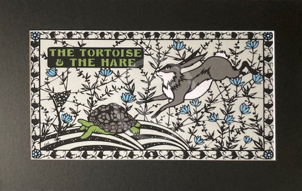 The Tortoise & The Hare: Aesop's Fables Series - Giclée Print by Anna Cook