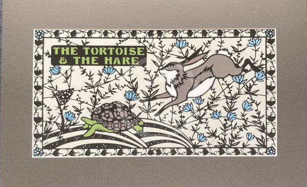 The Tortoise & Hare Giclée Print By Anna Cook Mounted