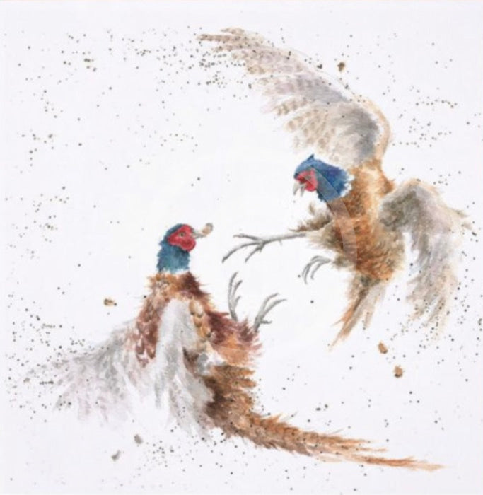 The Winner Takes It All by Hannah Dale, Fighting Pheasants Print