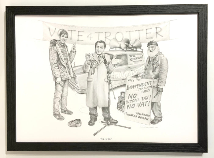 Vote For Me (Only Fools And Horses) By Jonathan Roberts Black Framed A3