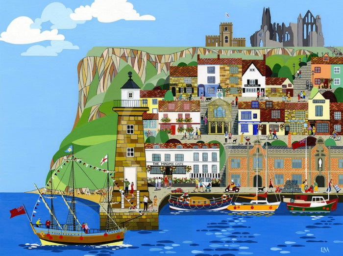 Whitby By Linda Mellin Large / Mounted