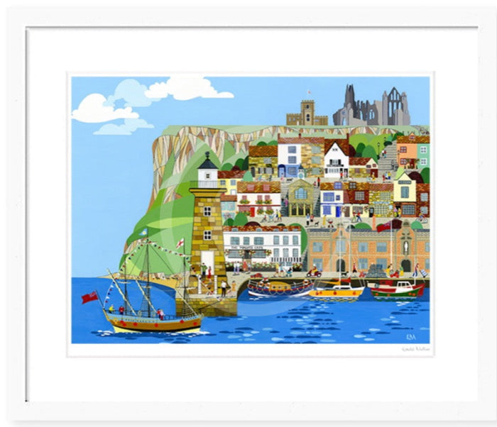 Whitby by Linda Mellin, Coastal Print of Whitby