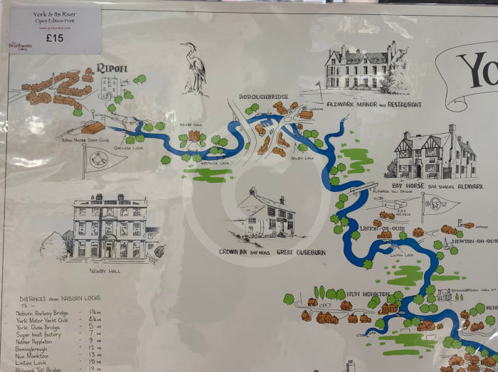 York And Its River Map