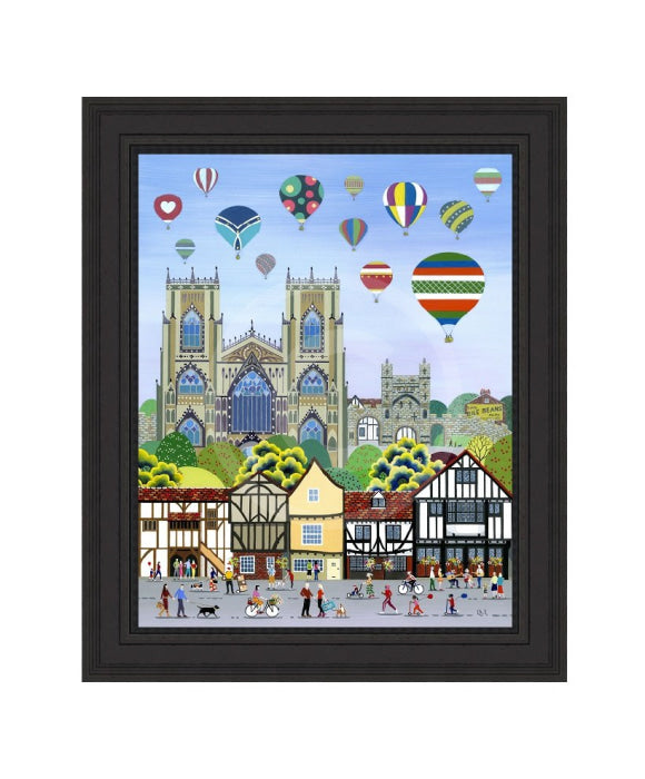 York Balloon Fiesta by Linda Mellin - framed in black