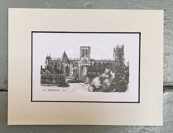 York Minster From Deans Park Miniature By Mark Braithwaite