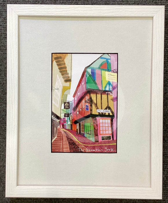 York; The Shambles By Ilona Drew White Frame