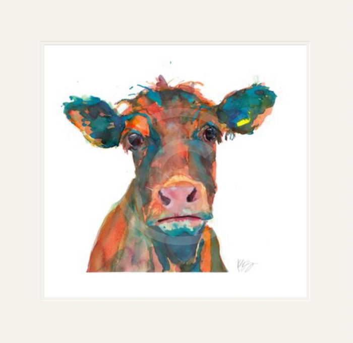 Young Heifer, Limited Edition  by Kate Stephens Mounted